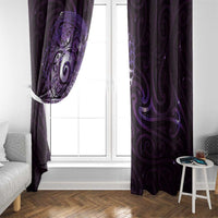 Matariki New Zealand Maori Koru Art Tattoo Window Curtain New Year Galaxy Purple Sky Style LT03 - Polynesian Pride