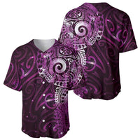 Matariki New Zealand Maori Koru Art Tattoo Baseball Jersey New Year Galaxy Pink Sky Style LT03 - Polynesian Pride