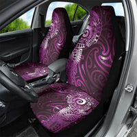 Matariki New Zealand Maori Koru Art Tattoo Car Seat Cover New Year Galaxy Pink Sky Style LT03 - Polynesian Pride