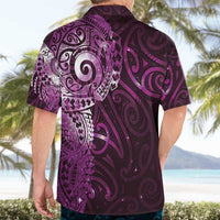 Matariki New Zealand Maori Koru Art Tattoo Hawaiian Shirt New Year Galaxy Pink Sky Style LT03 - Polynesian Pride