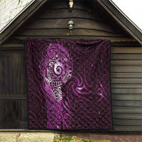 Matariki New Zealand Maori Koru Art Tattoo Quilt New Year Galaxy Pink Sky Style LT03 - Polynesian Pride