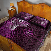 Matariki New Zealand Maori Koru Art Tattoo Quilt Bed Set New Year Galaxy Pink Sky Style LT03 - Polynesian Pride