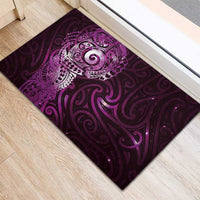 Matariki New Zealand Maori Koru Art Tattoo Rubber Doormat New Year Galaxy Pink Sky Style LT03 - Polynesian Pride