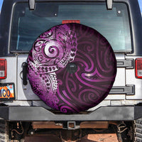 Matariki New Zealand Maori Koru Art Tattoo Spare Tire Cover New Year Galaxy Pink Sky Style LT03 Pink - Polynesian Pride