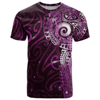 Matariki New Zealand Maori Koru Art Tattoo T Shirt New Year Galaxy Pink Sky Style LT03 Pink - Polynesian Pride
