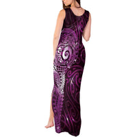 Matariki New Zealand Maori Koru Art Tattoo Tank Maxi Dress New Year Galaxy Pink Sky Style LT03 - Polynesian Pride