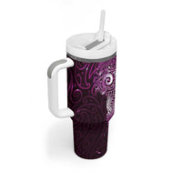 Matariki New Zealand Maori Koru Art Tattoo Tumbler With Handle New Year Galaxy Pink Sky Style LT03 - Polynesian Pride