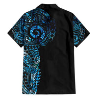 New Zealand Maori Koru Art Traditional Tattoo Family Matching Tank Maxi Dress and Hawaiian Shirt Paua Shell LT03 - Polynesian Pride
