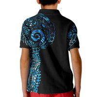 New Zealand Maori Koru Art Traditional Tattoo Kid Polo Shirt Paua Shell LT03 - Polynesian Pride