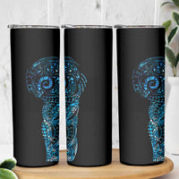 New Zealand Maori Koru Art Traditional Tattoo Skinny Tumbler Paua Shell LT03 - Polynesian Pride