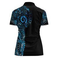 New Zealand Maori Koru Art Traditional Tattoo Women Polo Shirt Paua Shell LT03 - Polynesian Pride