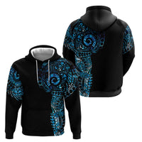 New Zealand Maori Koru Art Traditional Tattoo Zip Hoodie Paua Shell LT03 - Polynesian Pride