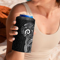 New Zealand Maori Koru Art Traditional Tattoo 4 in 1 Can Cooler Tumbler Simple Style LT03 - Polynesian Pride