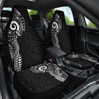 New Zealand Maori Koru Art Traditional Tattoo Car Seat Cover Simple Style LT03 One Size Black - Polynesian Pride