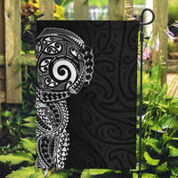 New Zealand Maori Koru Art Traditional Tattoo Garden Flag Simple Style LT03 Garden Flag Black - Polynesian Pride