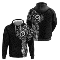 New Zealand Maori Koru Art Traditional Tattoo Hoodie Simple Style LT03 - Polynesian Pride