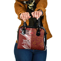 Tonga Language Week Shoulder Handbag Ngatu Pattern and Tongan Alphabet - Polynesian Pride