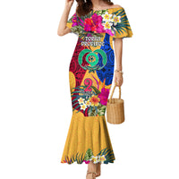 Personalised Torba Day Family Matching Mermaid Dress and Hawaiian Shirt Proud To Be A Ni-Van Beauty Pacific Flower LT03 - Polynesian Pride