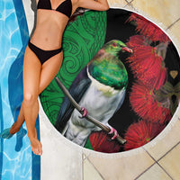 New Zealand Kereru And Pohutukawa Beach Blanket Maori Tribal Tattoo LT03 - Polynesian Pride