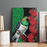 New Zealand Kereru And Pohutukawa Canvas Wall Art Maori Tribal Tattoo LT03 - Polynesian Pride