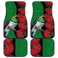 New Zealand Kereru And Pohutukawa Car Mats Maori Tribal Tattoo LT03 - Polynesian Pride