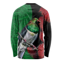 New Zealand Kereru And Pohutukawa Long Sleeve Shirt Maori Tribal Tattoo LT03 - Polynesian Pride