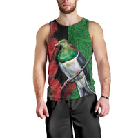 New Zealand Kereru And Pohutukawa Men Tank Top Maori Tribal Tattoo LT03 - Polynesian Pride