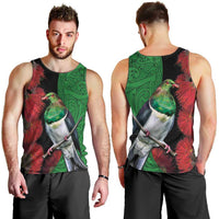 New Zealand Kereru And Pohutukawa Men Tank Top Maori Tribal Tattoo LT03 - Polynesian Pride
