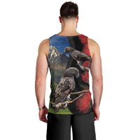 New Zealand Kea And Pohutukawa Men Tank Top With The Mountain Landscape LT03 - Polynesian Pride