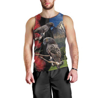New Zealand Kea And Pohutukawa Men Tank Top With The Mountain Landscape LT03 - Polynesian Pride