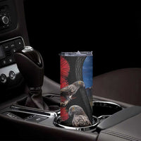 New Zealand Kea And Pohutukawa Skinny Tumbler With The Mountain Landscape LT03 - Polynesian Pride