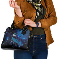 New Zealand Tui Bird Shoulder Handbag The Pleiades Star Cluster and Koru Tribal Tattoo Galaxy Vibe LT03 - Polynesian Pride