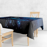 New Zealand Tui Bird Tablecloth The Pleiades Star Cluster and Koru Tribal Tattoo Galaxy Vibe LT03 - Polynesian Pride