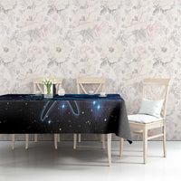 New Zealand Tui Bird Tablecloth The Pleiades Star Cluster and Koru Tribal Tattoo Galaxy Vibe LT03 - Polynesian Pride