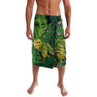 New Zealand Kkp Lavalava Silver Fern with Close up of Green Fern Leaves and Maori Tattoo LT03 Green - Polynesian Pride