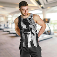 Hawaii Lanai Island Men Tank Top Hawaiian King and Kakau Symbols Abstract Shoulder Tattoo LT03 - Polynesian Pride