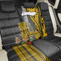 Hawaii Molokai Island Back Car Seat Cover Hawaiian Warrior and Kakau Symbols Abstract Tattoo LT03 - Polynesian Pride