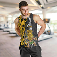 Hawaii Niihau Island Men Tank Top Hawaiian Warrior and Kakau Symbols Abstract Tattoo LT03 - Polynesian Pride