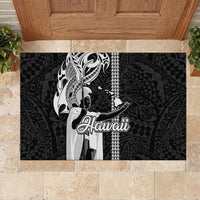 Hawaii Niihau Island Rubber Doormat Hawaiian King and Kakau Symbols Abstract Shoulder Tattoo LT03 - Polynesian Pride