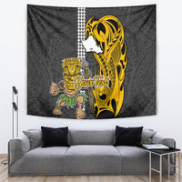 Custom Hawaii Oahu Island Tapestry Hawaiian Warrior and Kakau Symbols Abstract Tattoo LT03 - Polynesian Pride