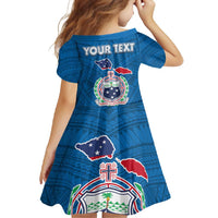Samoa Merry Christmas Family Matching Short Sleeve Bodycon Dress and Hawaiian Shirt Santa Suit Style With Tatau Tattoo Pattern LT03 - Polynesian Pride