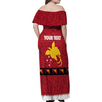 Papua New Guinea Merry Christmas Family Matching Off Shoulder Maxi Dress and Hawaiian Shirt Santa Suit Style With Melanesian Pattern LT03 - Polynesian Pride