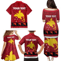 Papua New Guinea Merry Christmas Family Matching Puletasi and Hawaiian Shirt Santa Suit Style With Melanesian Pattern LT03 - Polynesian Pride