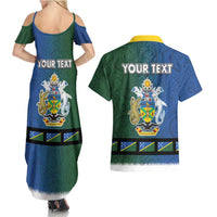 Solomon Islands Merry Christmas Couples Matching Summer Maxi Dress and Hawaiian Shirt Santa Suit Style With Melanesian Pattern LT03 - Polynesian Pride