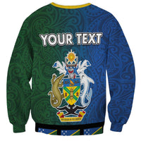 Solomon Islands Merry Christmas Sweatshirt Santa Suit Style With Melanesian Pattern LT03 - Polynesian Pride