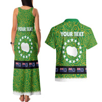 Cook Islands Merry Christmas Couples Matching Tank Maxi Dress and Hawaiian Shirt Santa Suit Style With Polynesian Pattern LT03 - Polynesian Pride