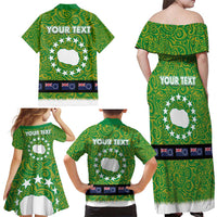 Cook Islands Merry Christmas Family Matching Off Shoulder Maxi Dress and Hawaiian Shirt Santa Suit Style With Polynesian Pattern LT03 - Polynesian Pride