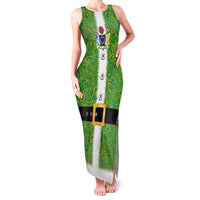 Cook Islands Merry Christmas Family Matching Tank Maxi Dress and Hawaiian Shirt Santa Suit Style With Polynesian Pattern LT03 Mom's Dress Green - Polynesian Pride