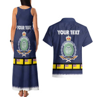 Niue Merry Christmas Couples Matching Tank Maxi Dress and Hawaiian Shirt Santa Suit Style With Hiapo Pattern LT03 - Polynesian Pride