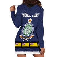 Niue Merry Christmas Hoodie Dress Santa Suit Style With Hiapo Pattern